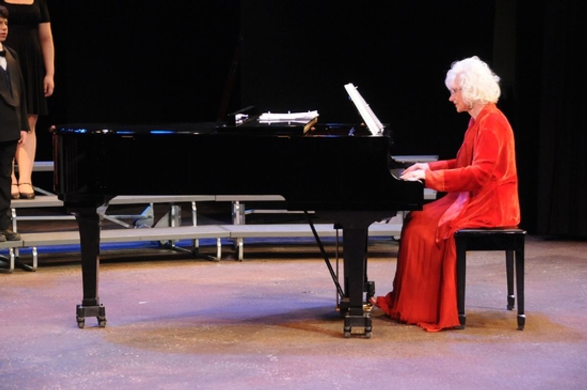 Musical Director Diane Martindale at the piano at 